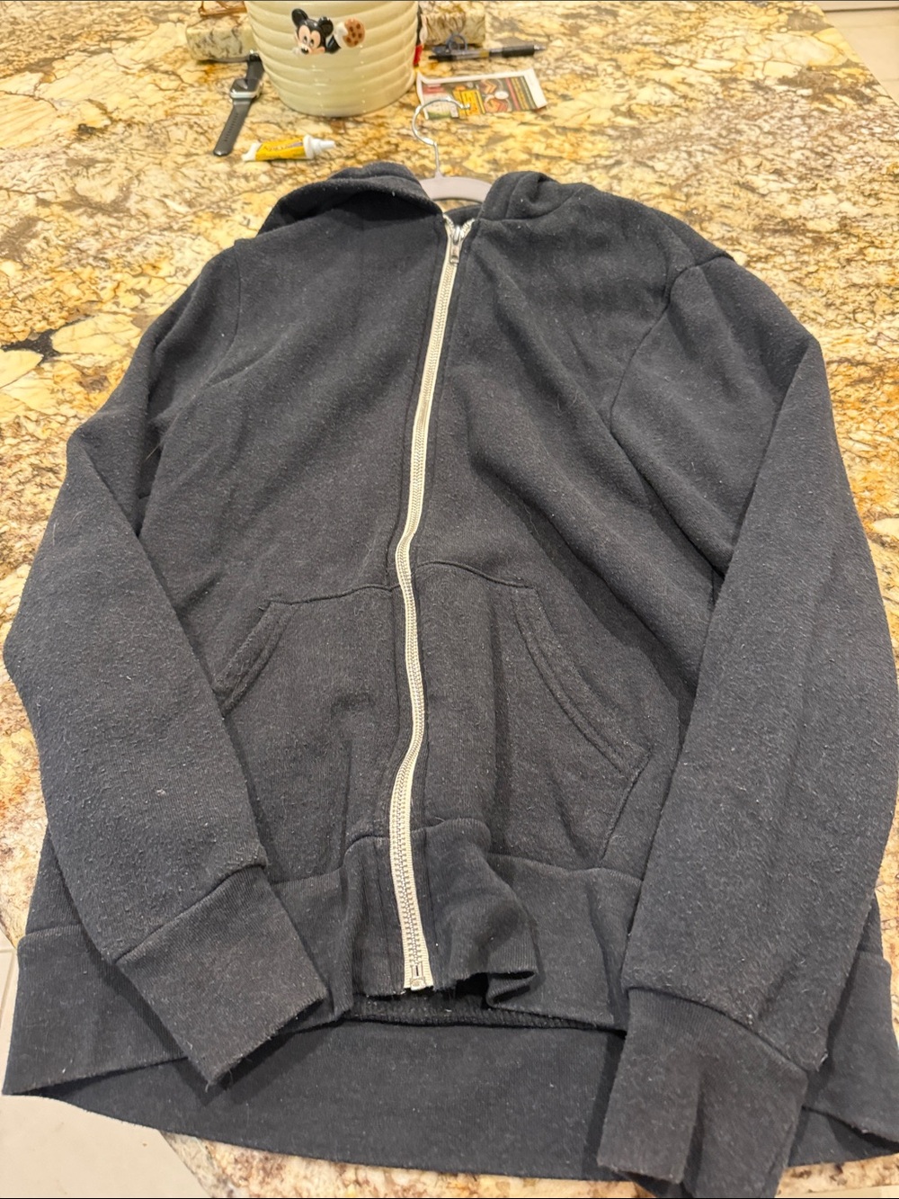 Alternative Men's Black Zip Hoodie Jacket
